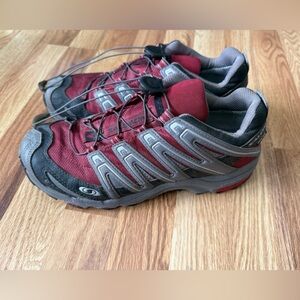 Salomon Red and Gray Women's Trail Sneakers